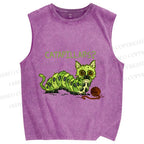 Unisex Catapollars Printed Washed Tank Top