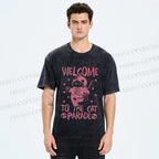 Unisex Welcome To The Cat Parade Printed Washed Tee