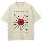 Unisex Bauhaus Geometry Printed Washed Tee