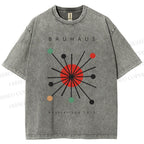 Unisex Bauhaus Geometry Printed Washed Tee