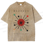 Unisex Bauhaus Geometry Printed Washed Tee