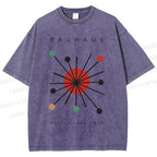 Unisex Bauhaus Geometry Printed Washed Tee