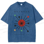 Unisex Bauhaus Geometry Printed Washed Tee