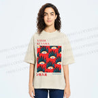 Unisex Yayoi Kusama Art Eyes Printed Washed Tee