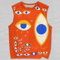 Unisex Art Abstract Eyes Printed Tank Top
