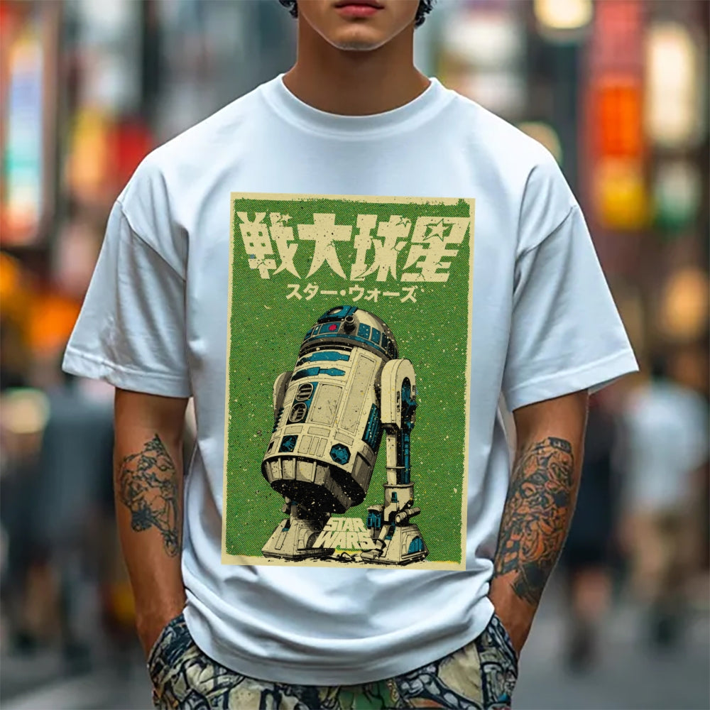 R2D2 Japanese Cotton casual T-shirt