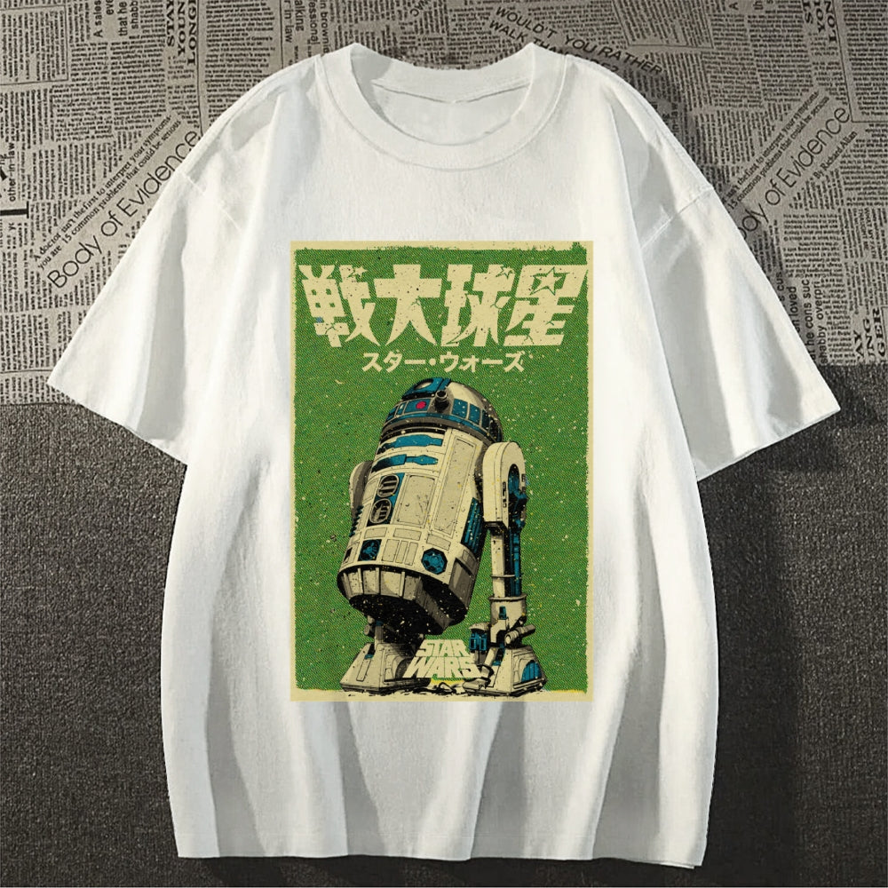 R2D2 Japanese Cotton casual T-shirt