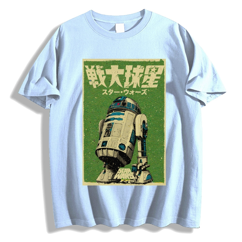 R2D2 Japanese Cotton casual T-shirt