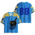Black Cat In Water Jersey Shirts