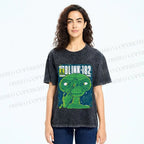 Unisex ET Funny Poster Printed Washed Tee
