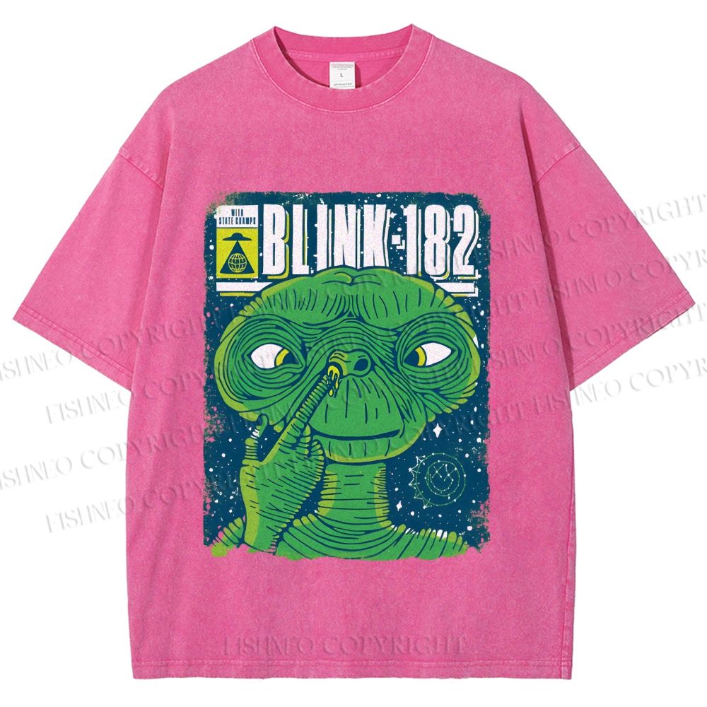 Unisex ET Funny Poster Printed Washed Tee