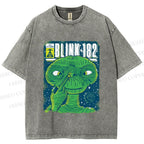 Unisex ET Funny Poster Printed Washed Tee