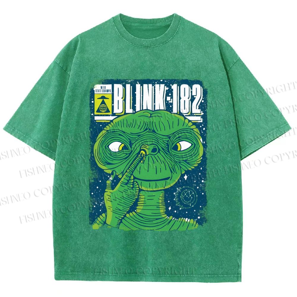 Unisex ET Funny Poster Printed Washed Tee