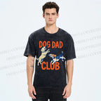 Unisex Dog Dad Club Printed Washed Tee