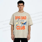 Unisex Dog Dad Club Printed Washed Tee