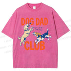 Unisex Dog Dad Club Printed Washed Tee