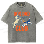 Unisex Dog Dad Club Printed Washed Tee