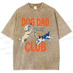 Unisex Dog Dad Club Printed Washed Tee