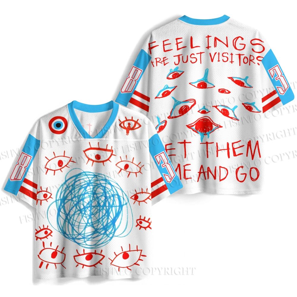 Abstract Art Eyes Printed Jersey Shirts
