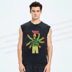 Unisex Guess Who Printed Washed Tank Top