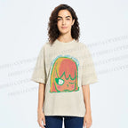 Unisex Yoshitomo Nara Dolls Printed Washed Tee
