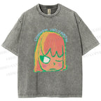 Unisex Yoshitomo Nara Dolls Printed Washed Tee