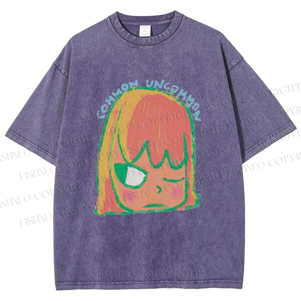Unisex Yoshitomo Nara Dolls Printed Washed Tee