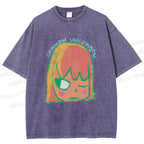 Unisex Yoshitomo Nara Dolls Printed Washed Tee