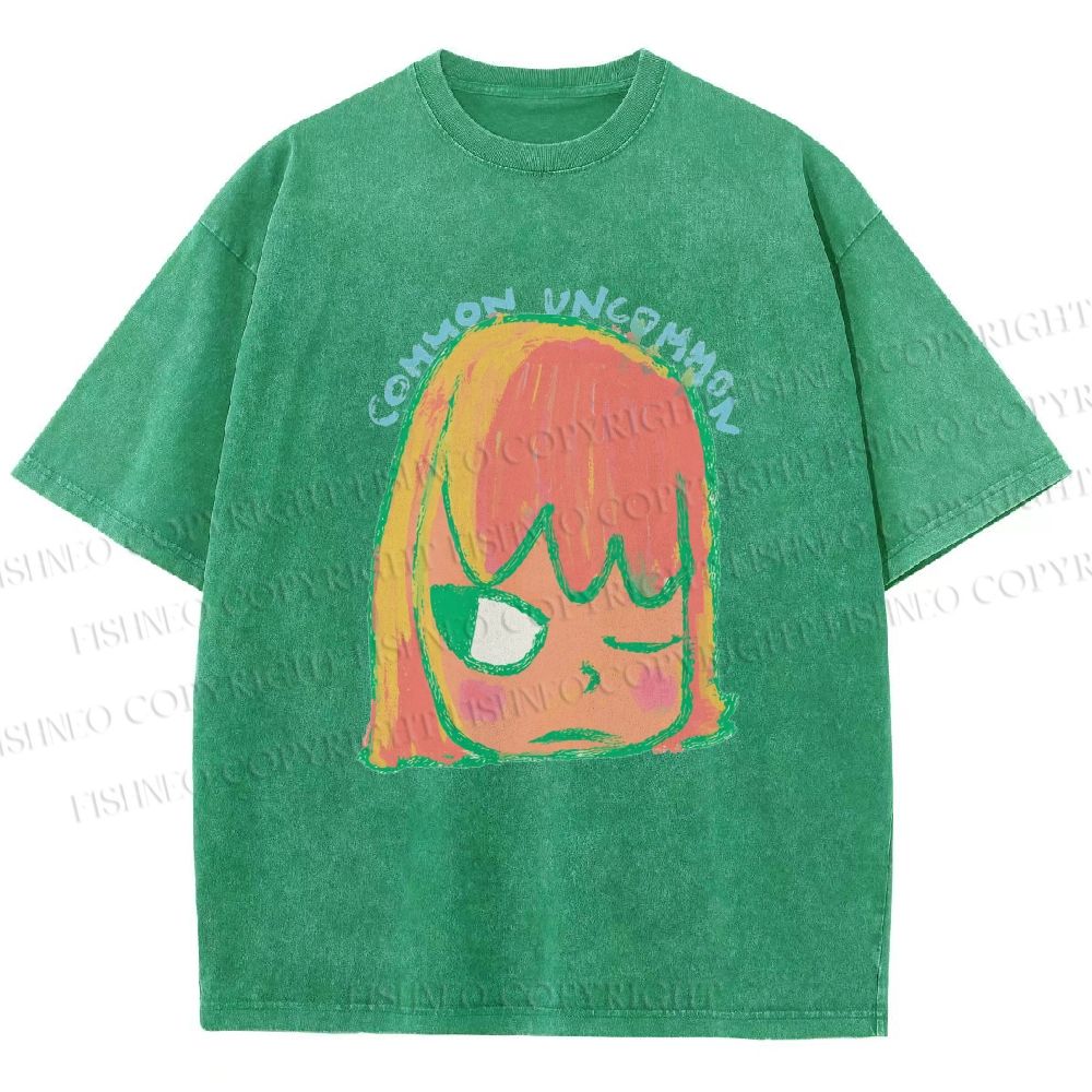 Unisex Yoshitomo Nara Dolls Printed Washed Tee