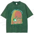 Unisex Yoshitomo Nara Dolls Printed Washed Tee