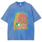Unisex Yoshitomo Nara Dolls Printed Washed Tee