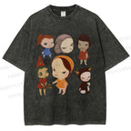 Unisex Yoshitomo Nara Dolls Printed Washed Tee