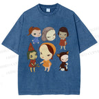 Unisex Yoshitomo Nara Dolls Printed Washed Tee