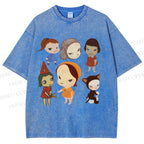 Unisex Yoshitomo Nara Dolls Printed Washed Tee