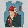 Unisex Trendy Men Ukiyo-e Style Printed Tank Top