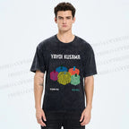 Unisex Yayoi Kusama Pumpkins Printed Washed Tee