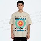 Unisex Bauhaus Geometry Printed Washed Tee