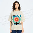 Unisex Bauhaus Geometry Printed Washed Tee