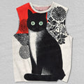 Unisex Cat Lover Printed Tank Top