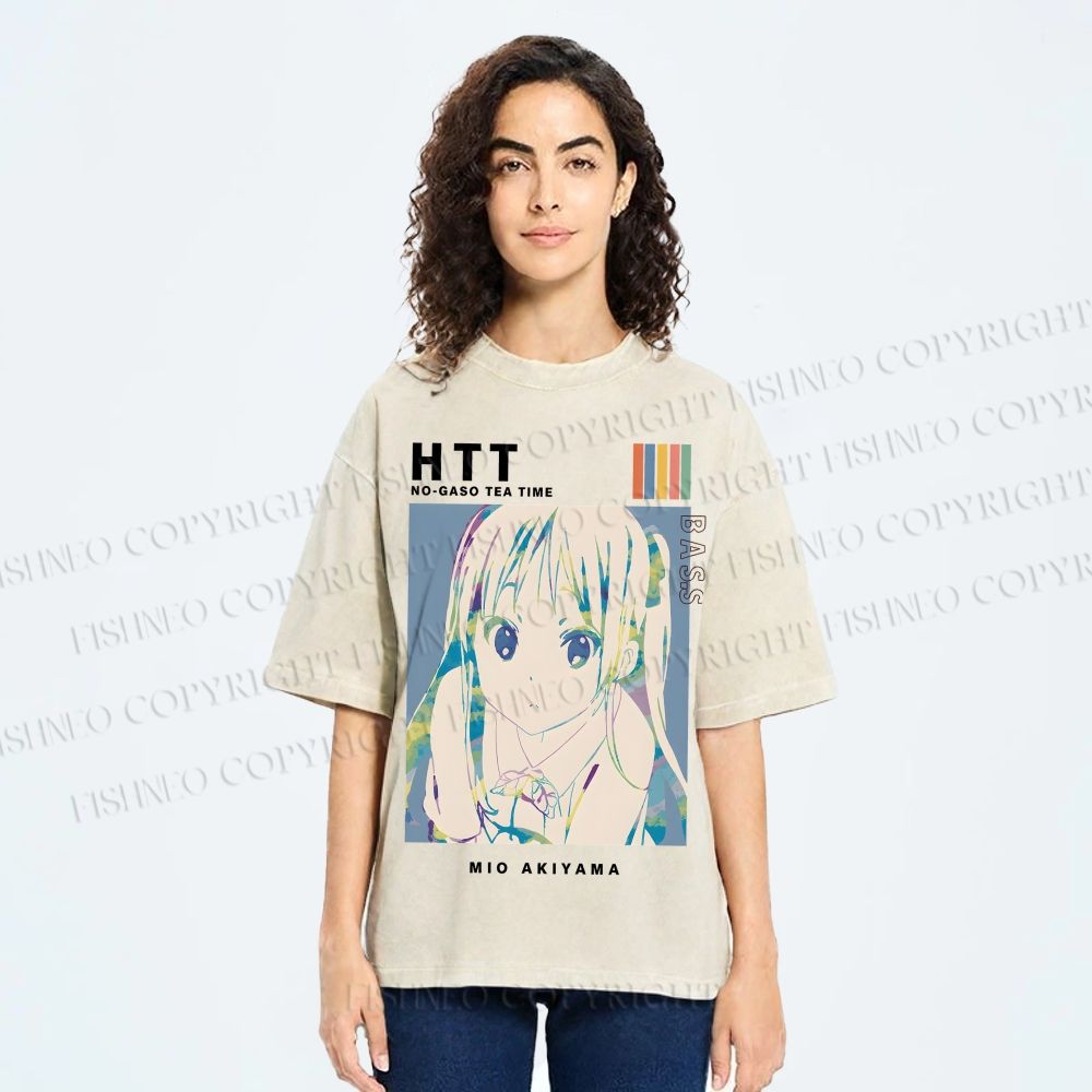 Unisex Mio Akiyama Printed Washed Tee