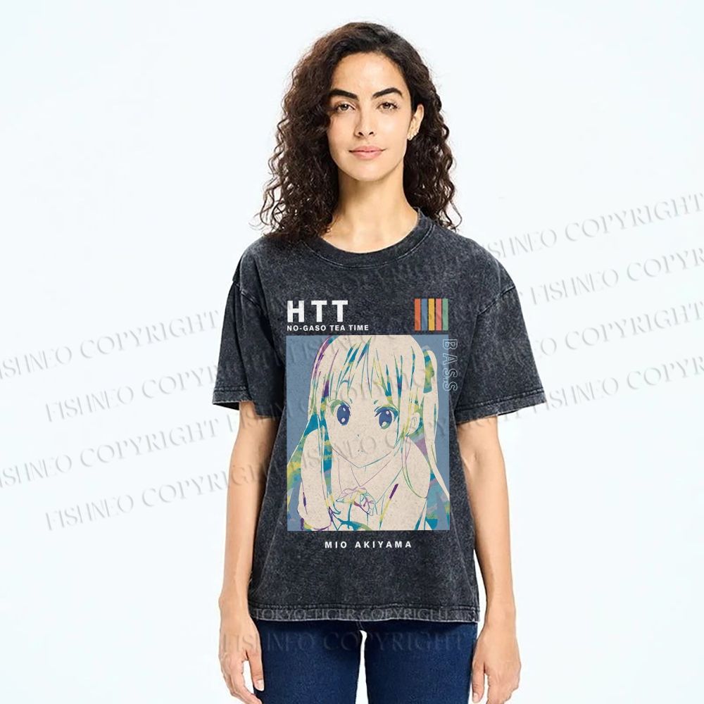 Unisex Mio Akiyama Printed Washed Tee