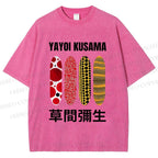 Unisex Yayoi Kusama Polka Dots Printed Washed Tee