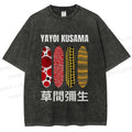 Unisex Yayoi Kusama Polka Dots Printed Washed Tee
