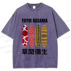 Unisex Yayoi Kusama Polka Dots Printed Washed Tee