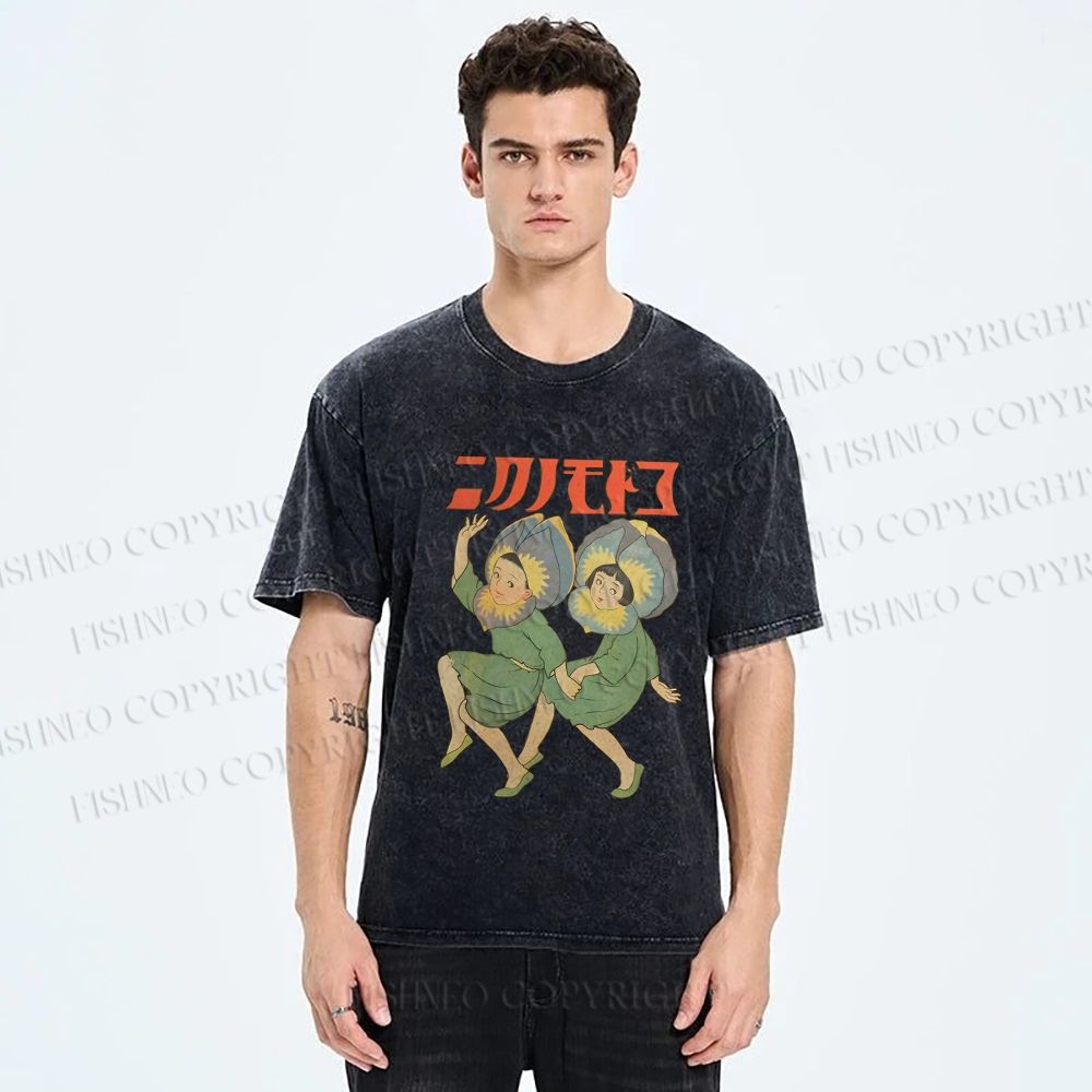 Unisex Dancing Girls Printed Washed Tee
