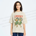 Unisex Dancing Girls Printed Washed Tee