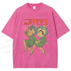 Unisex Dancing Girls Printed Washed Tee