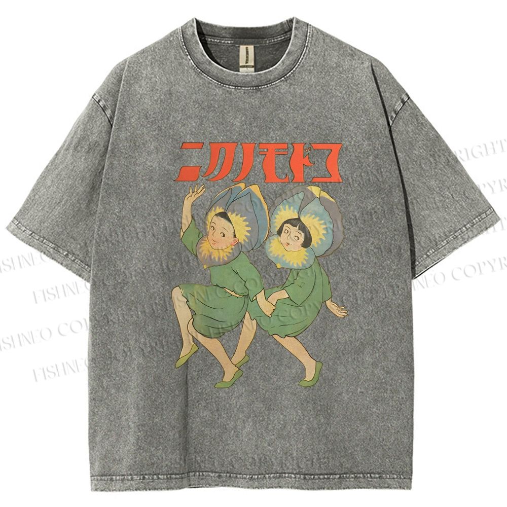 Unisex Dancing Girls Printed Washed Tee