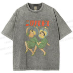 Unisex Dancing Girls Printed Washed Tee