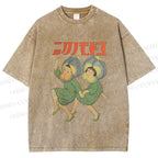 Unisex Dancing Girls Printed Washed Tee